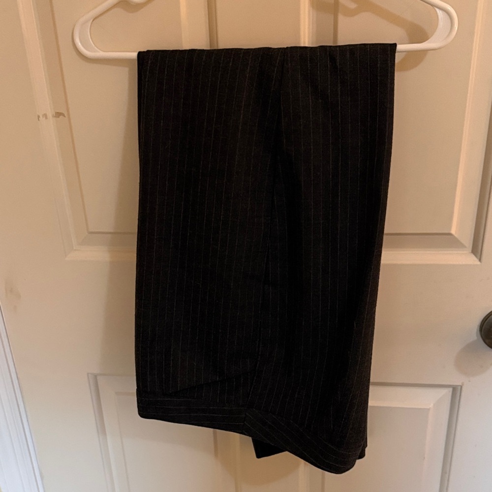 Talbots Gray Pinstripe Straight-Leg Pants